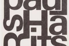 Paulo Sharitso kortelė / Paul Sharits name card