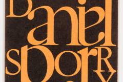 Danielo Spoerry kortelė / Name card of Daniel Spoerry