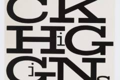 Dicko Higginso kortelės maketas / Paste/mock-up for Dick Higgins name label