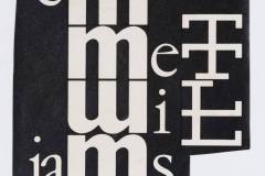 Emmeto Williamso kortelės maketas / Paste/mock-up for Emmet Williams name label