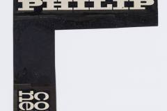 Philipo Cornerio kortelės maketas / Paste/mock-up for Philip Corner name label